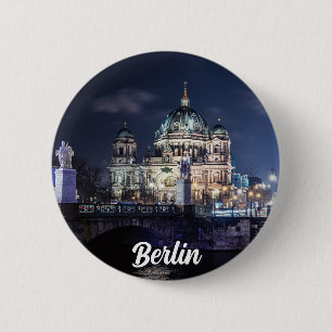 TV tower and Berlin Cathedral in Berlin, Germany Button