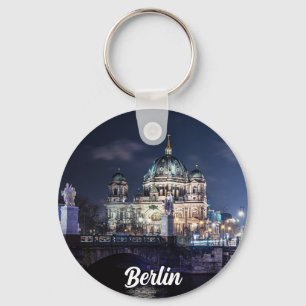 TV tower and Berlin Cathedral in Berlin, Germany Keychain