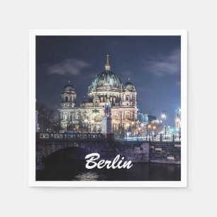 TV tower and Berlin Cathedral in Berlin, Germany Napkins