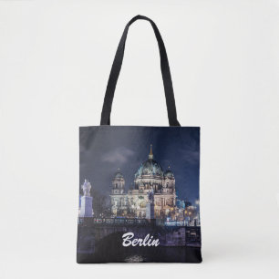 TV tower and Berlin Cathedral in Berlin, Germany Tote Bag