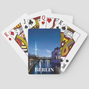 TV tower and museum island in Berlin, Germany Poker Cards