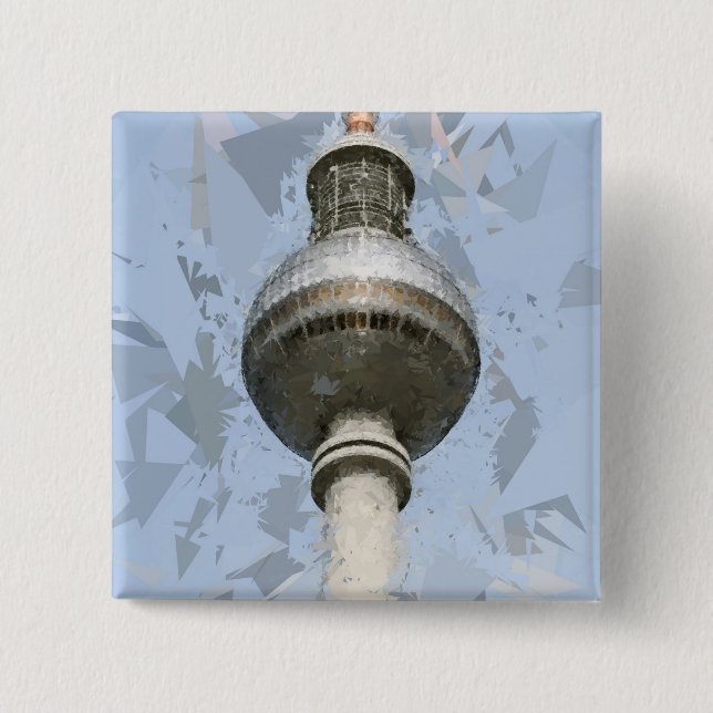 TV Tower Berlin Pinback Button (Front)