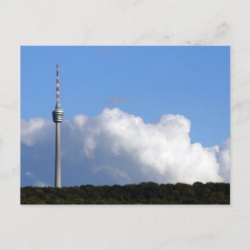 TV tower _ The landmark of Stuttgart Holiday Postcard