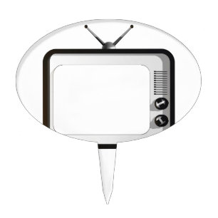 TV with empty screen Cake Topper