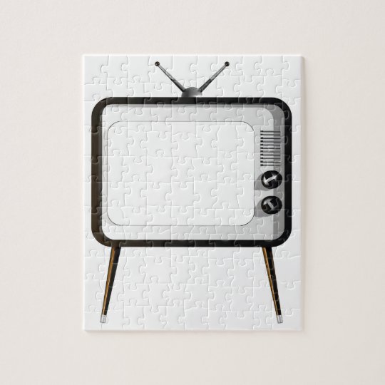 TV with empty screen Jigsaw Puzzle | Zazzle.com