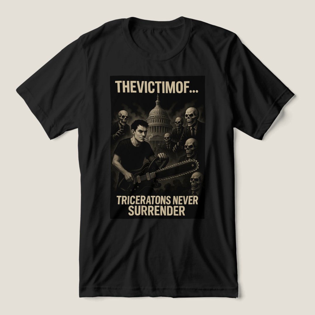 TVO Triceratons Never Surrender Tri-Blend Shirt