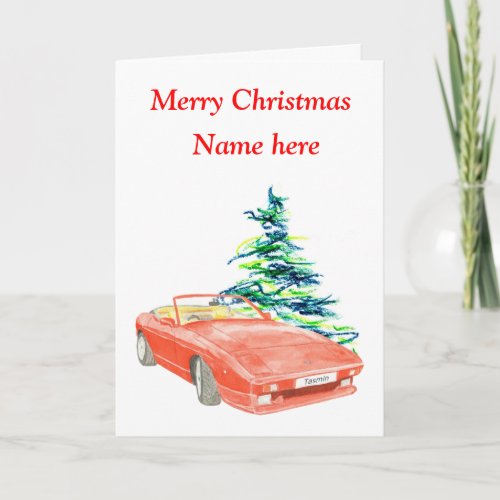 TVR Tasmin Christmas card customizable Holiday Card