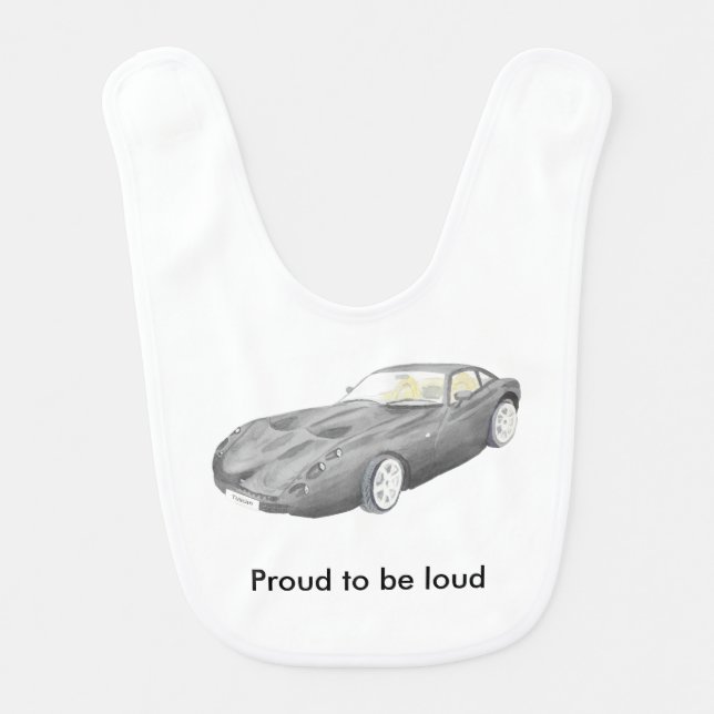 TVR Tuscan baby bib - black (Front)