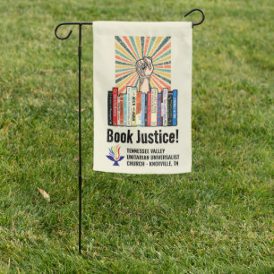 TVUUC - Book Justice! Garden Flag