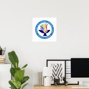 TVUUC Chalice Logo Medium Blue Circle Poster