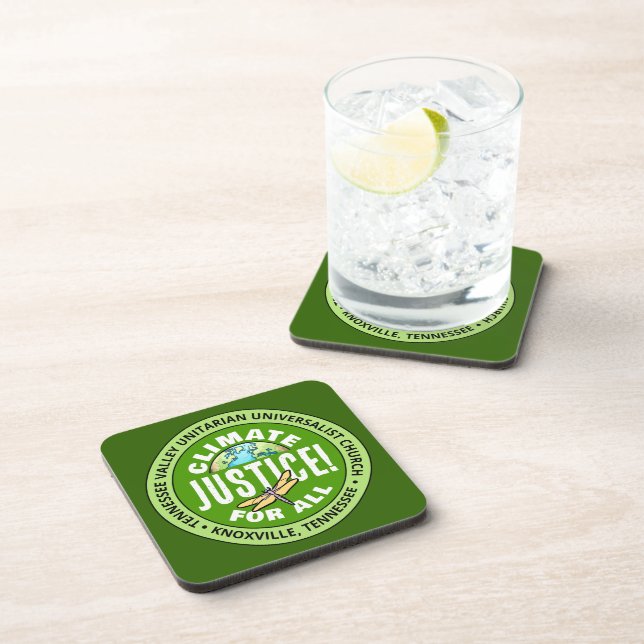 TVUUC Climate Justice! For All Beverage Coaster (Right Side)