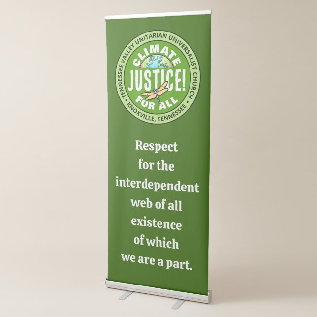 TVUUC Climate Justice! For All Retractable Banner (3/4)