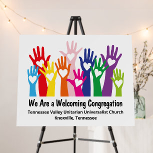 TVUUC - Hands & Hearts - Welcoming Foam Board