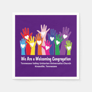 TVUUC - Hands & Hearts - Welcoming Napkins