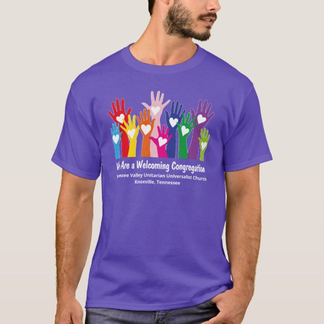 TVUUC - Hands & Hearts - Welcoming T-Shirt (Front)
