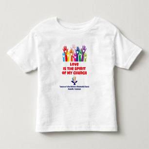 TVUUC Hearts/Hands LOVE is the Spirit Toddler T-shirt