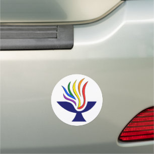 TVUUC Symbol Flaming Chalice Logo Car Magnet