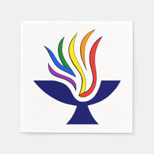 TVUUC Symbol Flaming Chalice Logo Napkins