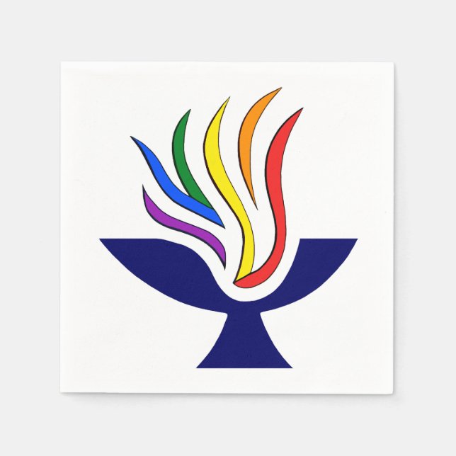 TVUUC Symbol Flaming Chalice Logo Napkins (Front)