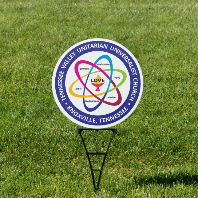 TVUUC UUA Shared Values Atom Sign (Insitu)