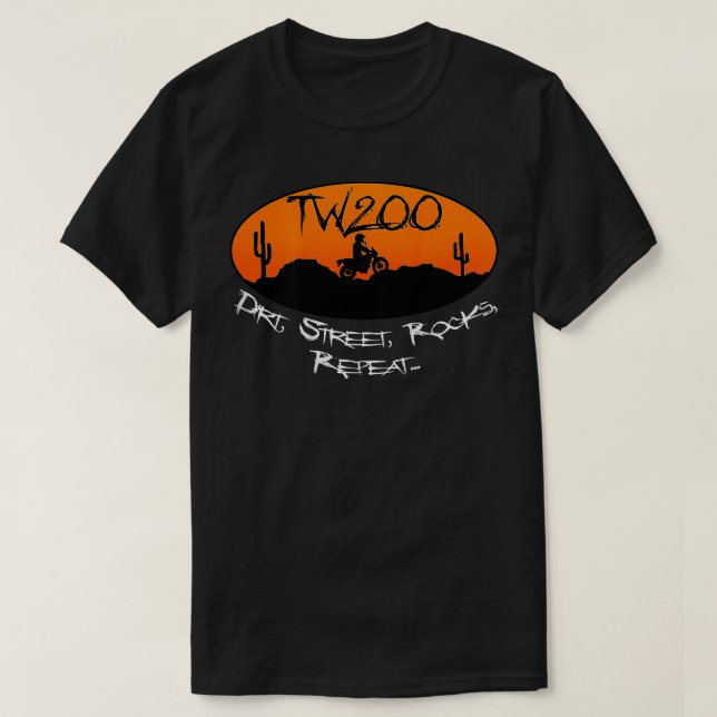 TW200 Trailway Motorcycle Enduro OffRoad  T-Shirt (Design Front)