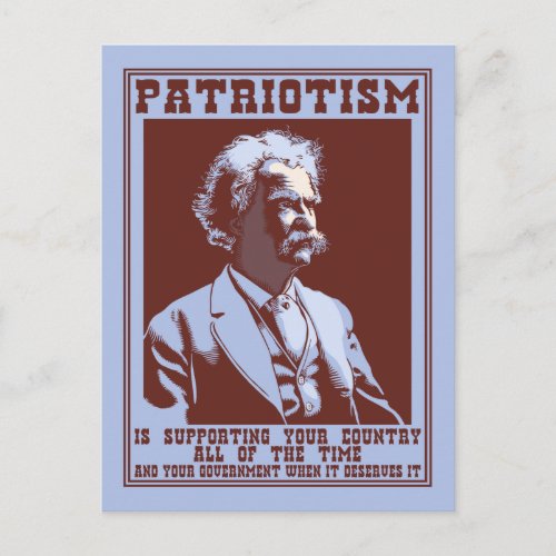Twain _ Patriotism Postcard