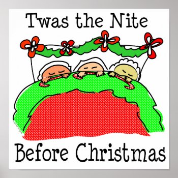 Twas Night Before Christmas Poster by christmasgiftshop at Zazzle