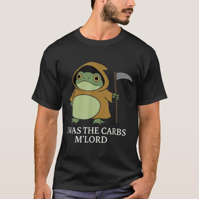 T'Was The Carbs M Lord Medieval Knight Frog T-Shirt (Front)