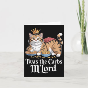Twas The Carbs, Mlord Funny Cat Lovers Meme  Card