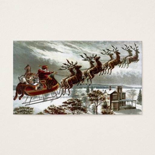 Customizable Twas the Night Before Christmas Business Card Template