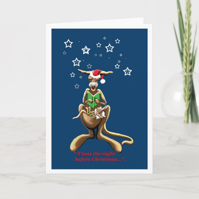 T'was the night before Christmas Australian card (Front)