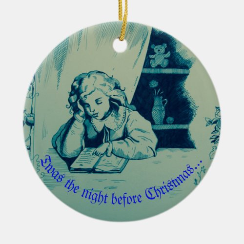 Twas the Night Before Christmas Ceramic Ornament