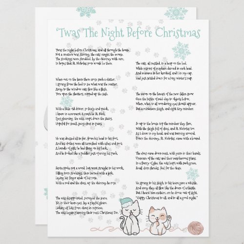 Twas the Night Before Christmas Funny Cats