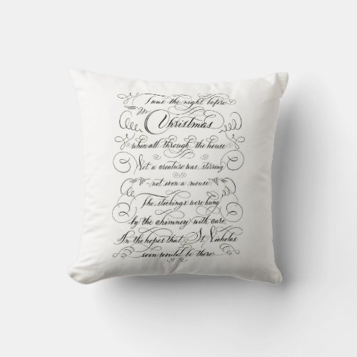 Twas the Night Before Christmas  Holiday Pillow