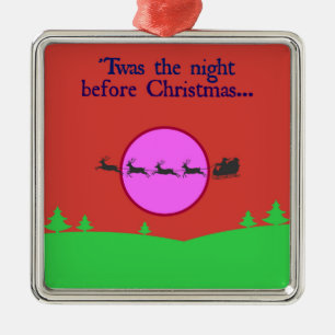Twas The Night Before Christmas Metal Ornament