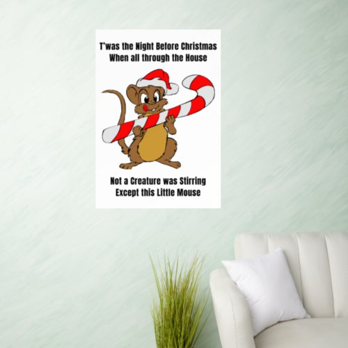 Twas the Night Before Christmas Mouse Wall Decal