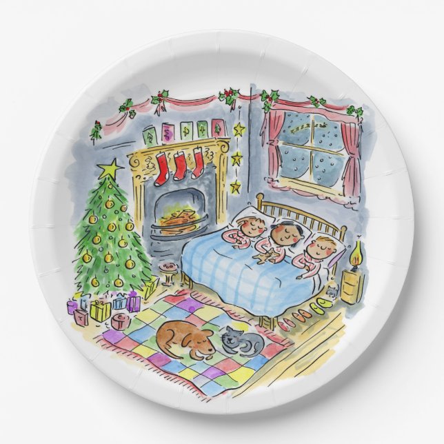 Twas the Night before Christmas Paper Plates (Front)