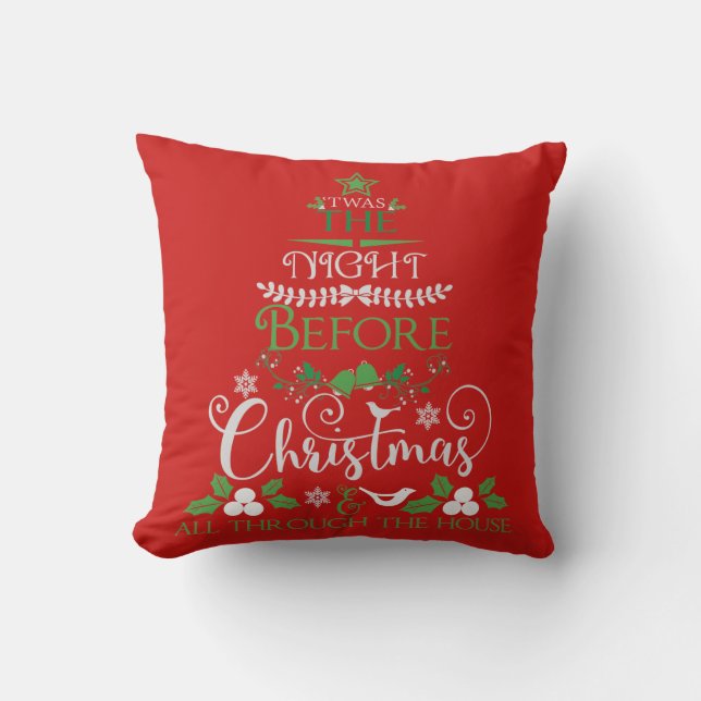 Twas the Night Before Christmas Pillow (Front)