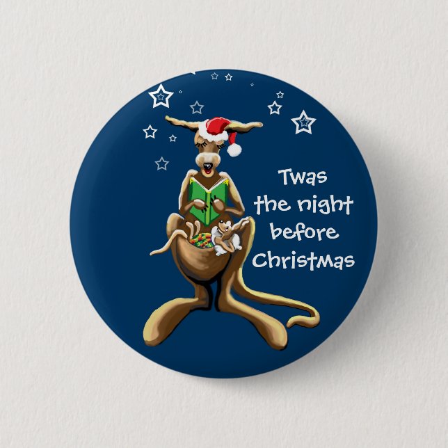 Twas the night before Christmas Pinback Button (Front)