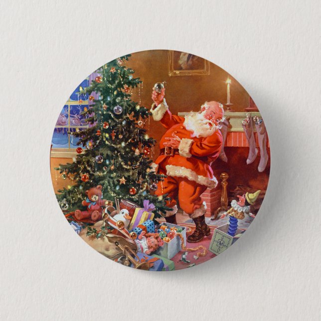 'Twas the Night Before Christmas Pinback Button (Front)