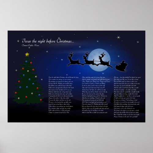 Twas the Night Before Christmas Poster