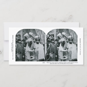 Twas the Night Before Christmas Stereoview 1897 Holiday Card