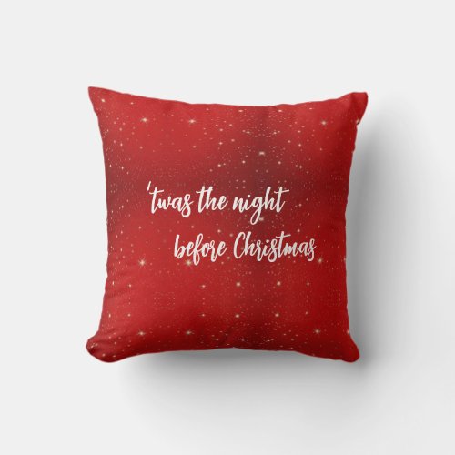 twas the Night Before Christmas Throw Pillow