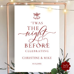 Twas The Night Before, Classy Wedding Rehearsal Foam Board