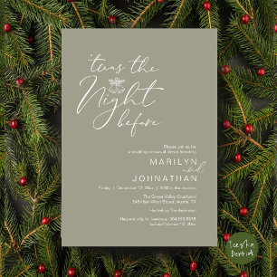 'Twas The Night Before Eucalyptus Rehearsal Dinner Invitation