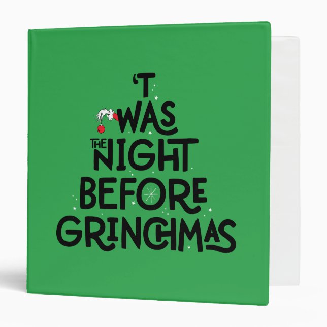 'Twas the Night Before Grinchmas 3 Ring Binder (Front/Inside)