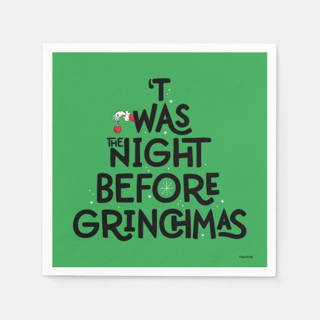 'Twas the Night Before Grinchmas Napkins (Front)