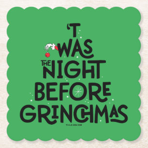 'Twas the Night Before Grinchmas Paper Coaster