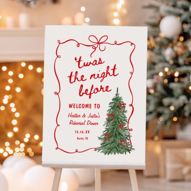 Twas The Night Before Holiday Rehearsal Dinner  Foam Board (Creator Uploaded)