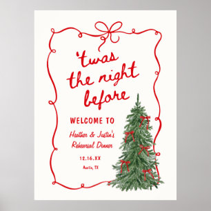 Twas The Night Before Holiday Rehearsal Dinner Poster